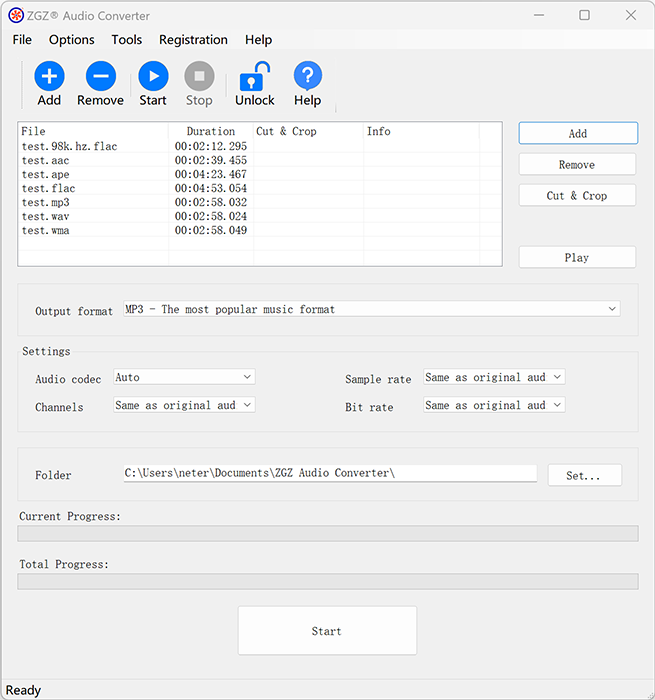 ZGZ Audio Converter Screenshot
