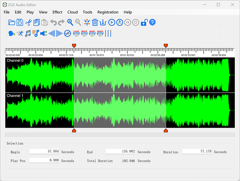 ZGZ Audio Editor Screenshot
