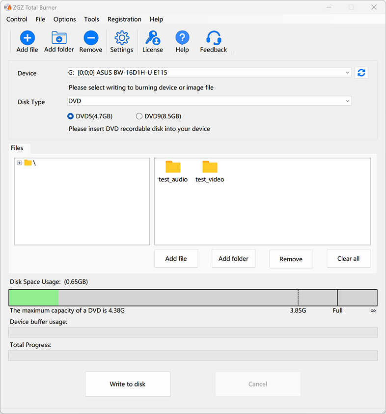 ZGZ Total Burner Screenshot