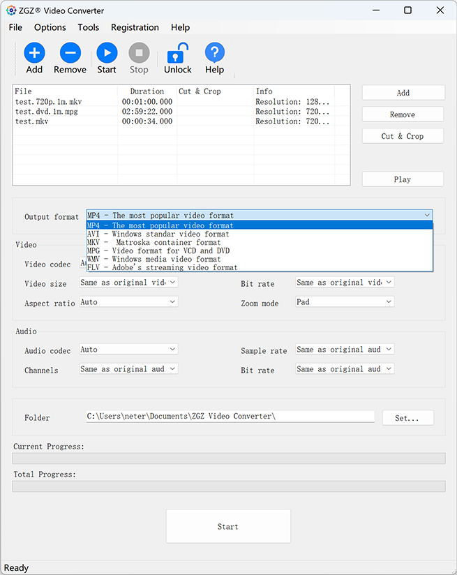 ZGZ Video Converter Screenshot