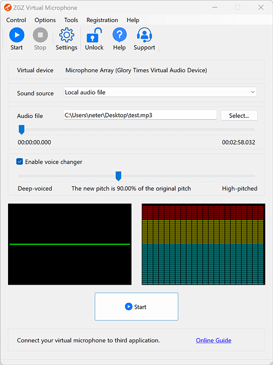ZGZ Virtual Microphone Screenshot