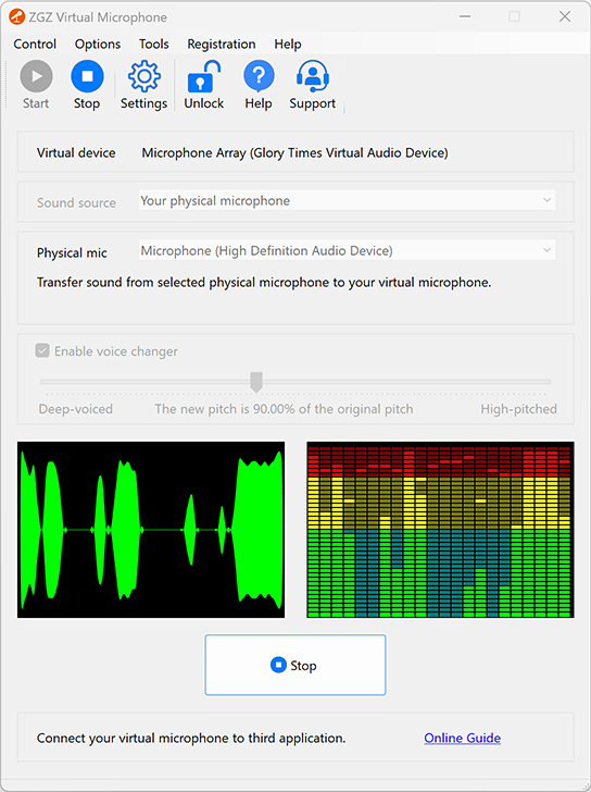 ZGZ Virtual Microphone Screenshot