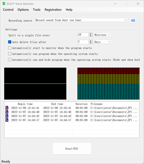 ZGZ Voice Monitor Screenshot